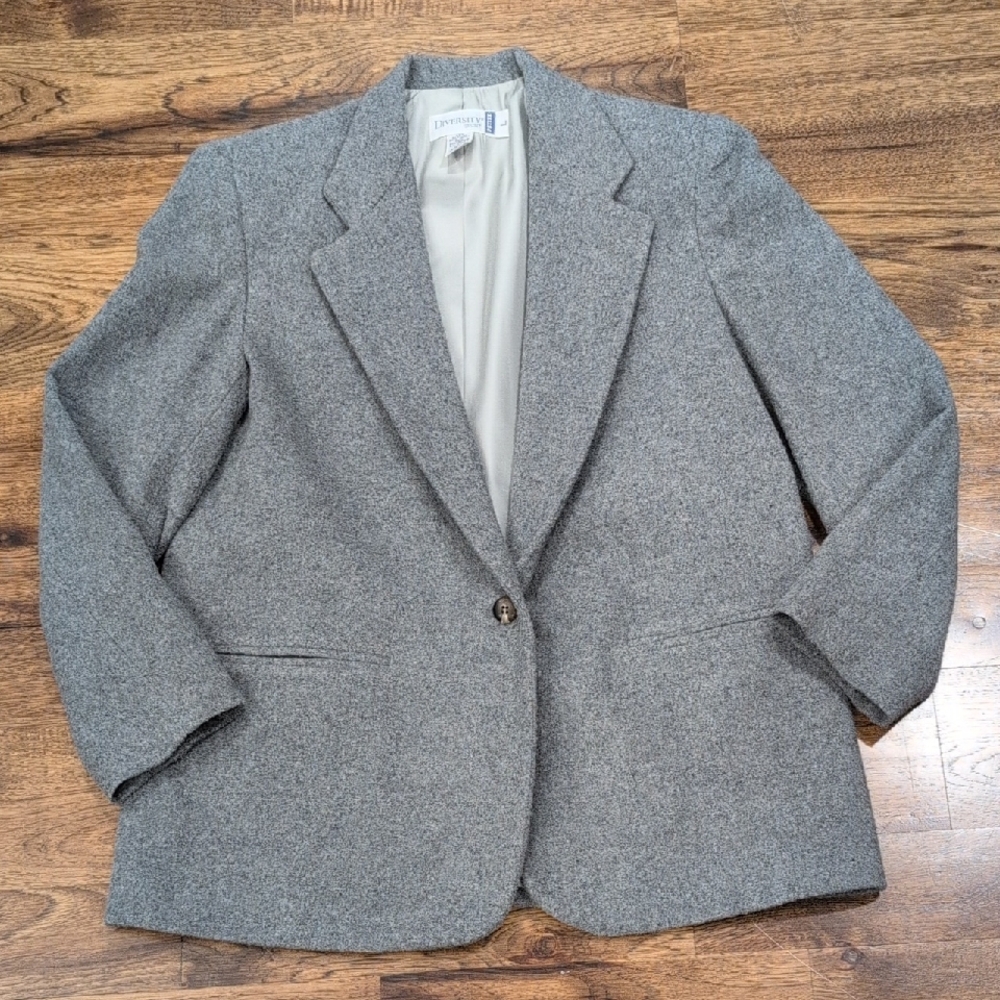 Women's Diversity Sport gray wool blazer size LP